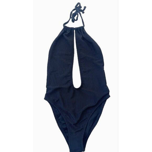 Nasty Gal Black Bohemian Rhapsody Ribbed Swimsuit Size XS NWOT - Picture 15 of 16